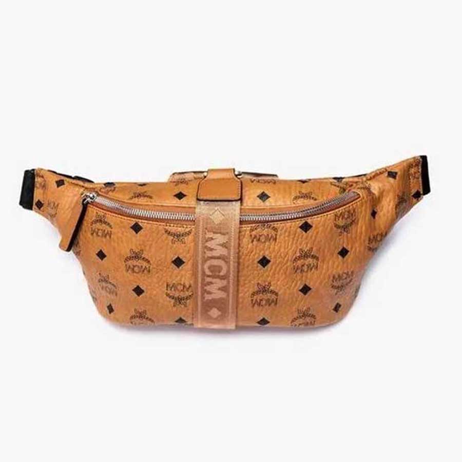 Túi Đeo Hông MCM Medium Jemison Belt Bag in Visetos Cognac Màu Nâu