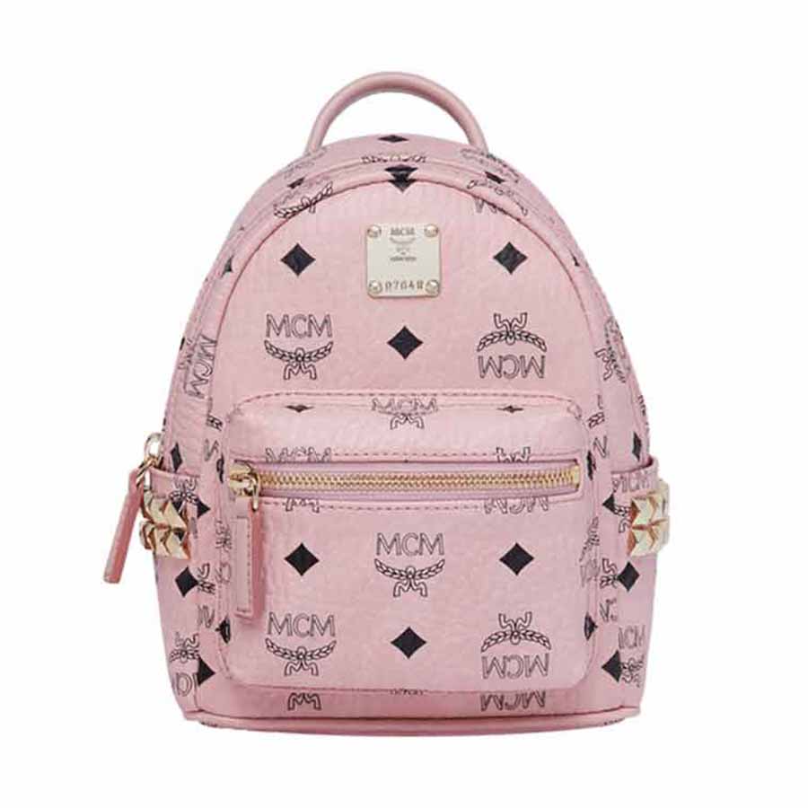 Balo MCM Pink Stark Side Studs Bebe Boo Backpack Màu Hồng