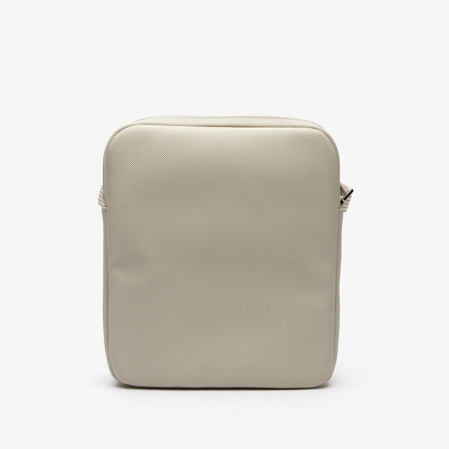 Túi Đeo Chéo Lacoste Men's Classic Petit Pique Double Bag Peacoat Gray
