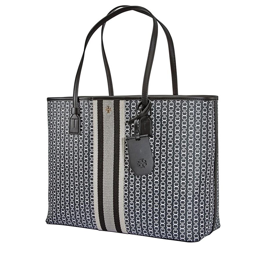 Túi Tote Tory Burch Gemini Link Canvas Tote- Black Gemini Link  Màu Đen