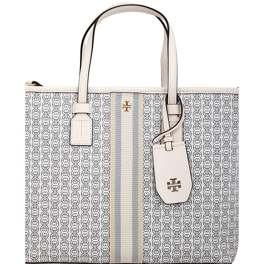 Túi Tote Tory Burch Gemini Link Canvas Small Tote- New Ivory Gemini Link  Màu Trắng