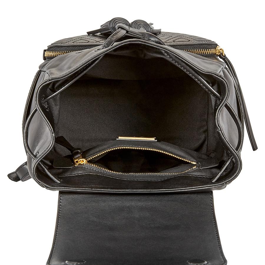 Balo Tory Burch Fleming Leather Backpack- Black  Màu Đen