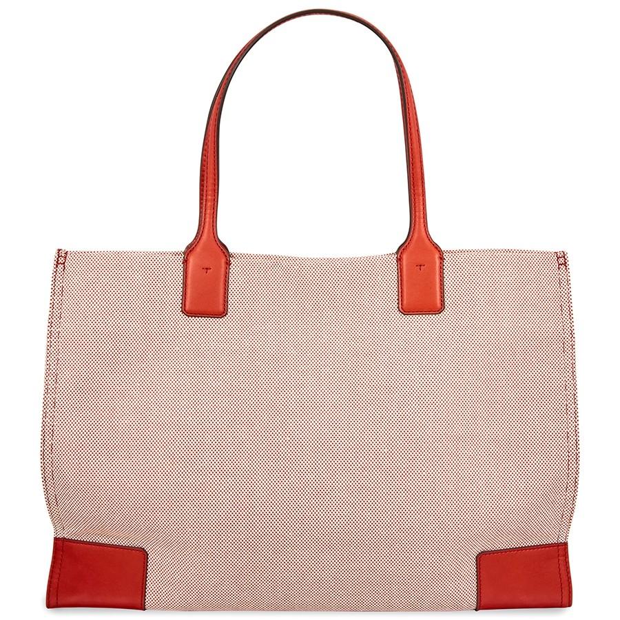 Túi Tote Tory Burch Ella Canvas Tote  Màu Đỏ Hồng