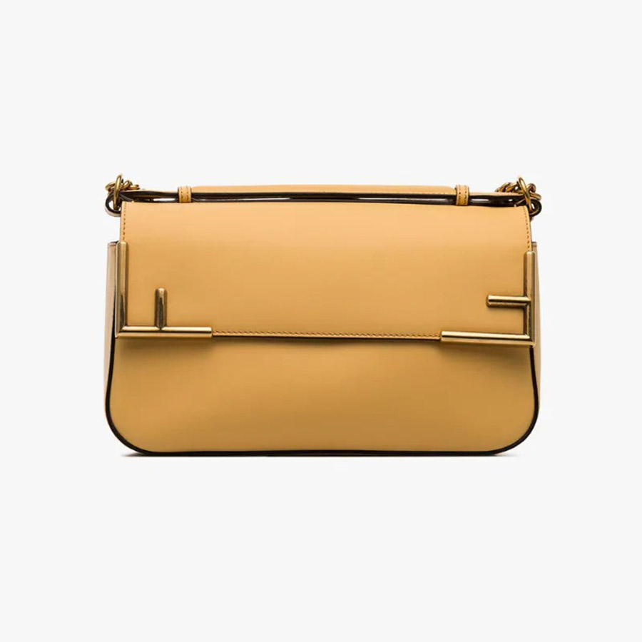 Túi Đeo Chéo Fendi Double F Logo Shoulder Bag Brown Màu Nâu