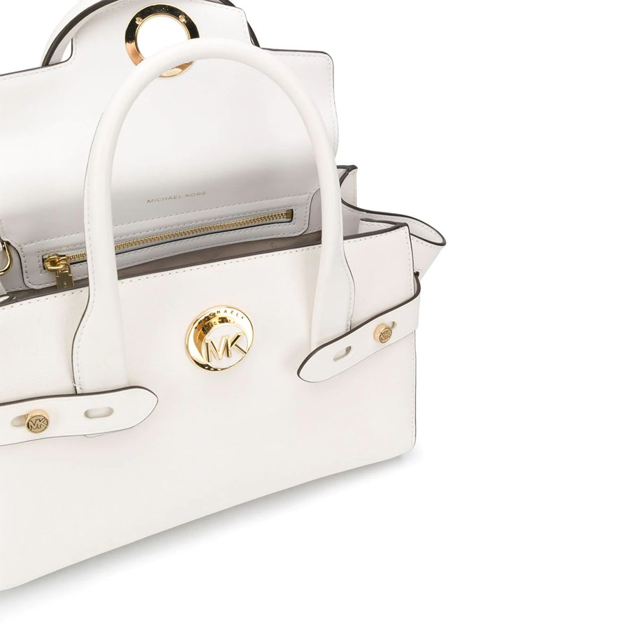 Túi Cầm Tay Michael Kors MK Small Carmen Tote Bag Màu Trắng