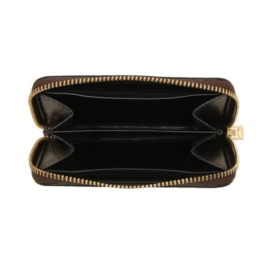 Ví Nữ Coach Zip Around Coin Case In Signature Canvas Màu Nâu
