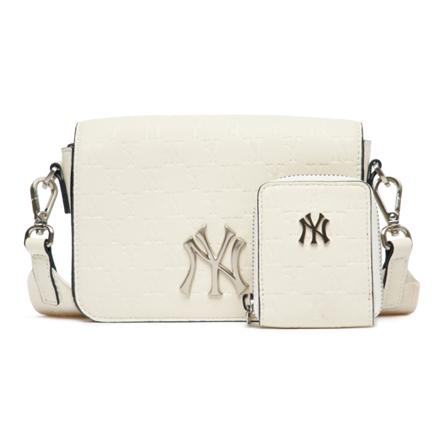 Túi Đeo Chéo MLB Mini Monogram Embo New York Yankees 3ACRS032N-50CRS Màu Trắng