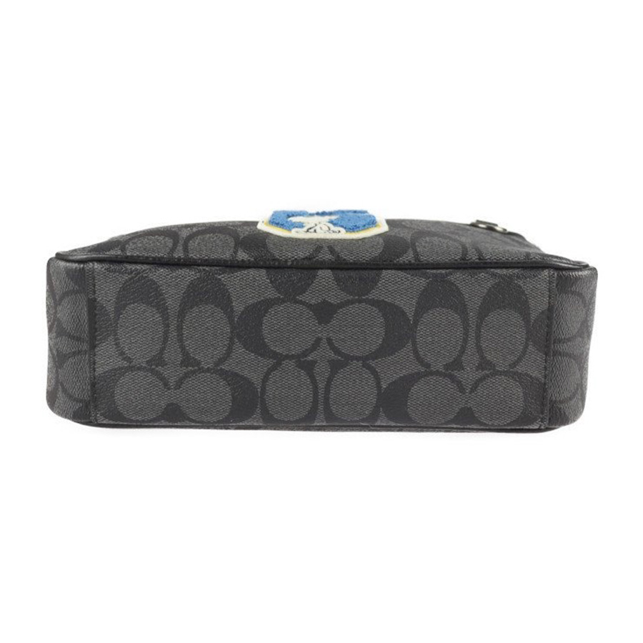 Túi Đeo Chéo Nam Coach X Peanuts Graham Crossbody In Signature Canvas With Snoopy C4027 Màu Đen