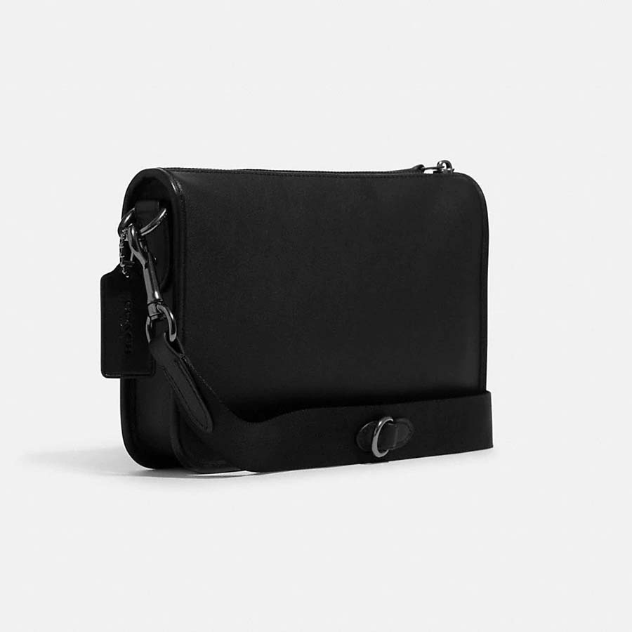 Túi Đeo Chéo Nam Coach Heritage Convertible Crossbody With Hybrid C8139 Màu Đen