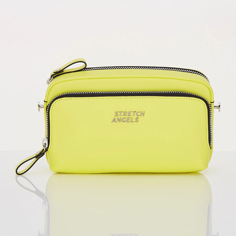 Túi Đeo Chéo Nữ Stretch Angels Panini Metal Logo Solid Light Yellow Bag Màu Vàng Chanh