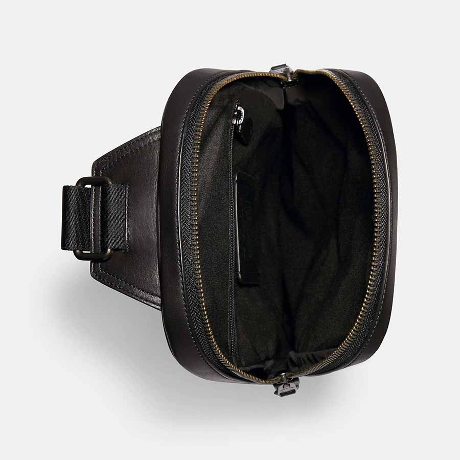 Túi Đeo Chéo Nam Coach Graham Pack In Signature Canvas C2932 Màu Đen Xám