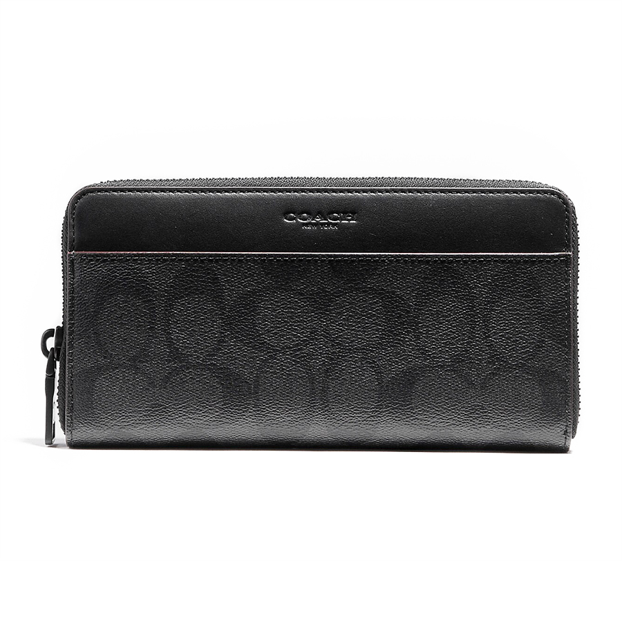 Ví Nam Coach Accordion Wallet In Signature Canvas F25517 Màu Đen