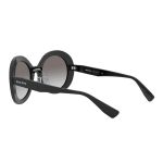 Kính Mát Nữ Miu Miu Round Sunglasses MU 04VS 1AB0A7 Màu Đen