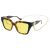 Kính Mát Nữ Gucci GG1023S 004 With Detachable Chain Màu Vàng Đen