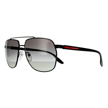 Kính Mát Nam Prada Men Linea Rossa Black Navigator Sunglasses PS55VS 1AB3M1 62 Màu Đen