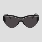 Kính Mát Nam Balenciaga Black Geometric Frame BB0004SA 001 Màu Đen
