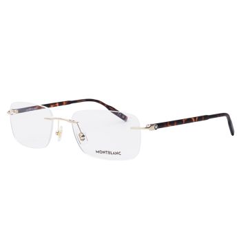 Kính Mắt Cận Nam Montblanc Eyeglasses MB0221O 002 Màu Nâu - Vàng