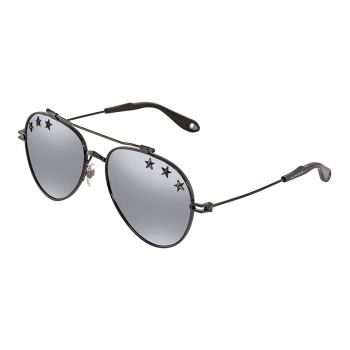 Kính Mát Givenchy Silver Mirror Aviator Unisex Sunglasses GV 7057STARS 0807/DC 58 Màu Bạc