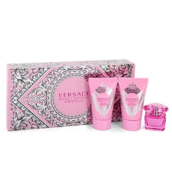 Set Nước Hoa Versace Bright Crystal Absolu 5ml + Sữa Tắm 25ml + Dưỡng Thể 25ml