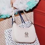Túi Xách MLB Monogram Embossed Hobo Bag New York Yankees 3ABQS022N-50CRS Màu Trắng