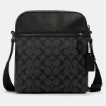 Túi Coach Nam Houston Flight Bag In Signature Canvas Charcoal Màu Đen