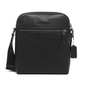 Túi Coach Nam Houston Flight Bag Leather Black Màu Đen
