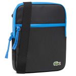 Túi Đeo Chéo Nam Lacoste M Flat Crossover Bag NH3308LV F58 Màu Đen Phối Xanh Dương