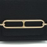 Ví Nữ Hermès Roulis Slim Black Chevre GHW Màu Đen