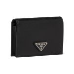 Ví Nữ Prada Small Saffiano Leather Wallet 1MV021_QHH_F0632 Màu Đen