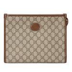 Túi Cầm Tay Nam Gucci Beauty Case With Interlocking G Màu Be Nâu