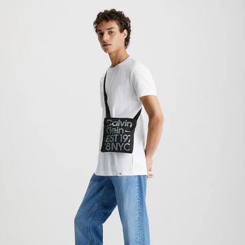 Túi Đeo Chéo Nam Calvin Klein CK Recycled Flat Crossbody Bag K50K510378_0GJ Màu Đen