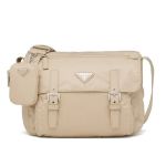 Túi Đeo Chéo Nữ Prada Re-Nylon Shoulder Bag Màu Be