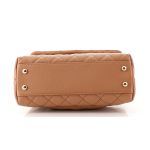 Túi Đeo Chéo Nữ Chanel Caviar Quilted Coco 9.5 Flap Beige Màu Be Đậm