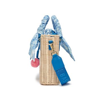 Túi Xách Tay Nữ MLB Basic Logo Bag New York Yankees 7ACRM0533 Màu Xanh
