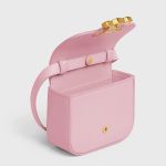 Túi Đeo Chéo Celine Mini Triomphe In Shiny Calfskin Light Pink 10I513DPV 24LP Màu Hồng