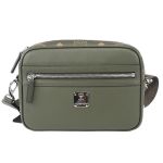 Túi Đeo Chéo MCM Portuna Small Sea Turtle Visetos Leather Crossbody Handbag Purse Bag Màu Xanh Olive