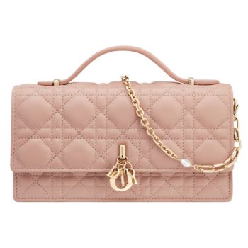 Túi Xách Dior Pochette Lady Con Asa Superior Màu Hồng Nude