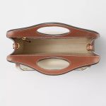 Túi Đeo Chéo Burberry Mini Two-Tone Canvas And Leather Pocket Bag Màu Nâu Kem