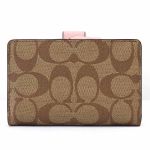 Ví Nữ Coach Signature Wallet Bifold 23553 IMPWD Màu Nâu - Hồng Nhạt