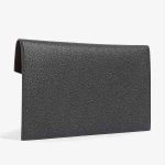 Ví Nữ Yves Saint Laurent YSL Uptown Pouch In Grain De Poudre Embossed Leather Màu Đen