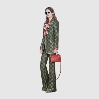 Túi Đeo Chéo Gucci Red GG Marmont Mini Top Handle Bag Màu Đỏ