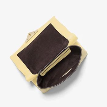 Túi Đeo Chéo Michael Kors MK Cece Extra-Small Leather Crossbody Bag 32S9L0EC0L Màu Vàng Nhạt