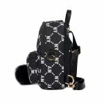 Balo Trẻ Em MLB Mini Diamond Monogram Jacquard New York Yankees 7ABKM032N-50BKS Màu Đen
