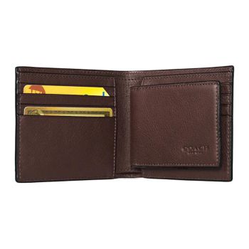 Ví Nam Coach Men Compact Id Wallet In Sport Calf Leather In Mahogany F74991 Màu Nâu Đậm