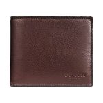 Ví Nam Coach Men Compact Id Wallet In Sport Calf Leather In Mahogany F74991 Màu Nâu Đậm