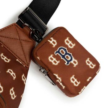 Túi Đeo Hông MLB Monogram Hip Hop Boston Red Sox 3AHSM012N-43BRD Màu Nâu