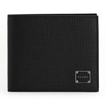 Ví Nam Pedro Textured Leather Wallet Black Màu Đen