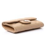 Ví Chanel Caviar Quilted Flap Card Holder Wallet Beige Màu Be