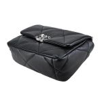 Túi Đeo Chéo Chanel 19 Series Classic Double C Logo Lambskin Silver Turn Buckle Màu Đen