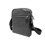 Túi Đeo Chéo Nam Coach Houston Flight Bag In Signature Leather Black 4009 Màu Đen Size 23